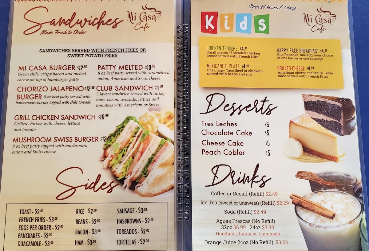 Mi Casa Cafe Menu - Image 1